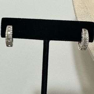 0.5 carat total weight natural baguette and RBC diamond earrings
